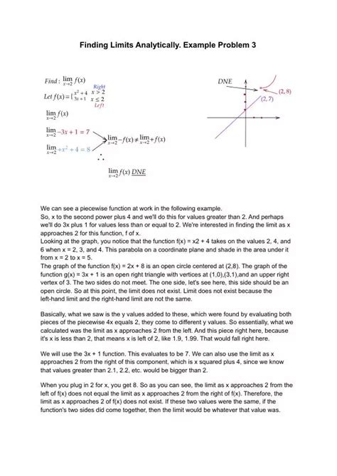 Example Problem 3 Finding Limits Analytically Rice University