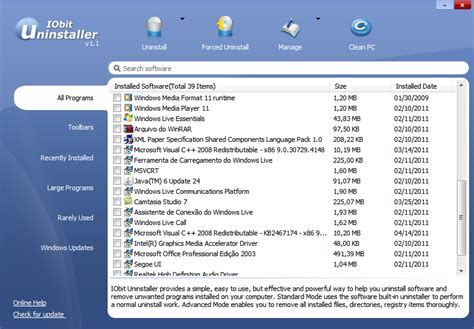 Como desinstalar vários programas de uma vez IObit Uninstaller