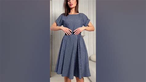 Мягкий хлопок, платье в горошек. Цельнокройный рукав с отворотом ...