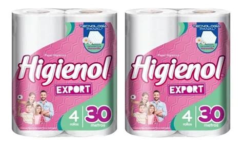 Pack X 2u Papel Higiénico Higienol Export Hoja Simple 4x30m Mercadolibre