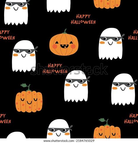 Cute Halloween Pattern Design Vector Stock Vector Royalty Free