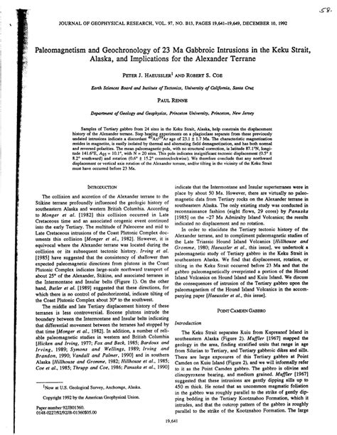 Pdf Paleomagnetism And Geochronology Of Ma Gabbroic Intrusions In