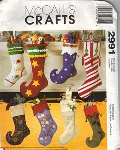 Mccalls Christmas Stocking Pattern Uncut The