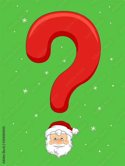 Question Mark Christmas Secret Santa Illustration Vector De Stock