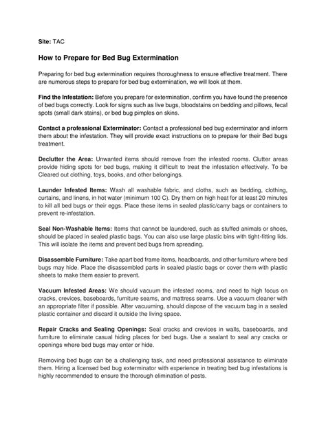 PPT How To Prepare For Bed Bug Extermination PowerPoint Presentation