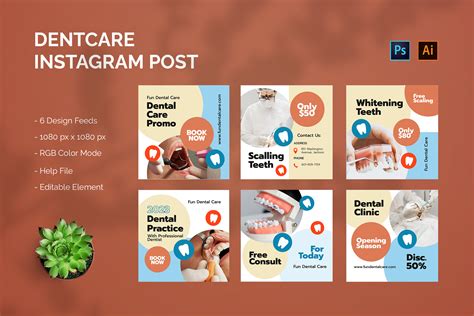 Dentcare Instagram Post Graphic By Streakside Creative Fabrica