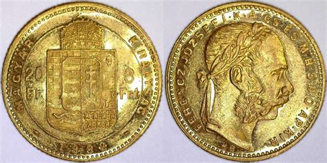 Sterreich Ungarn Forint Francs Franz Joseph I Vf Ma Shops