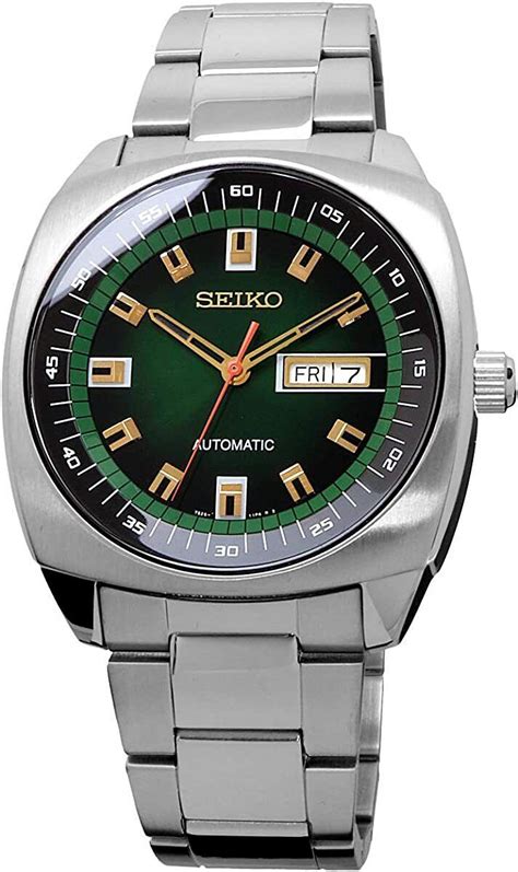 Seiko Recraft Men S Watch Snkm97 Automatic Stainless Steel Green Dial Water Resistant Gold