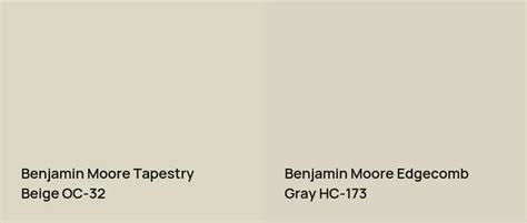 Benjamin Moore Tapestry Beige Vs Benjamin Moore Edgecomb Gray Color