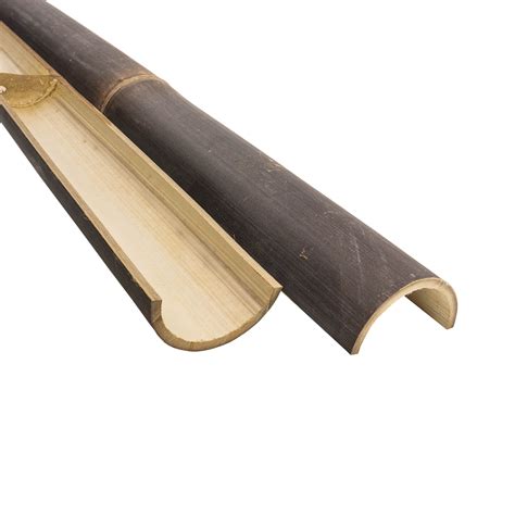 Mm Dark Bamboo Poles M Half Round Uk Bamboo