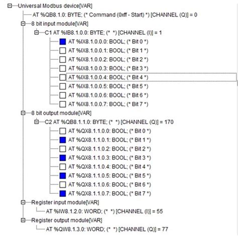 Настройка Modbus