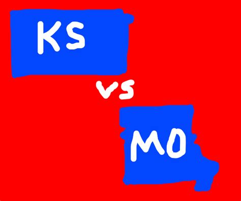 Missouri and Kansas Fight over Kansas City - Drawception