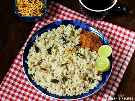 Upma Recipe With Rava Swasthi S Recipes