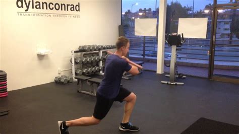 Dowel Reverse Lunge With Rotation Youtube