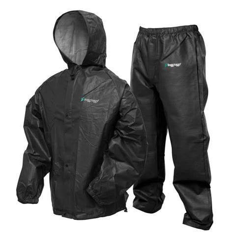 Frogg Toggs Pro Lite Waterproof Rain Suit Carbon Black Size X Largexx Large