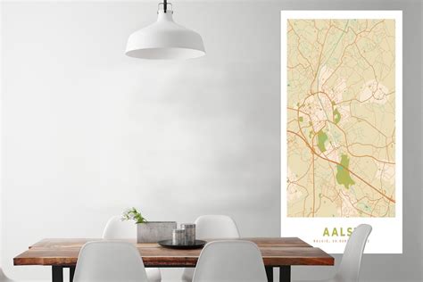 Poster Kaart Plattegrond Stadskaart Aalst Nederland X Cm Sexiz Pix