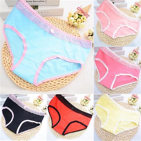 Купити Womens Girls Fashion Bowknot Lace Cotton Panties Briefs