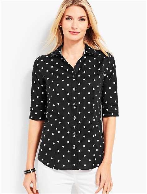 The Perfect Shirt Polka Dot Talbots Perfect Shirt Blouses And Shirts Blouses For Women