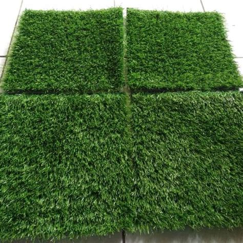 Jual Rumput Sintetis Swiss Ukuran 25x25cm Tebal 3cm Full Green Shopee