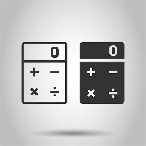 Premium Vector Calculator Icon In Flat Style Calculate Vector