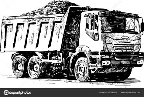 Sketch Of A Heavy Lorry ⬇ Vector Image By © Alekseimakarov Vector