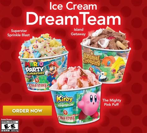 Cold Stone Creamery Debuts Nintendo Themed Ice Cream Flavors Hosts Sweepstakes For Switch Oled