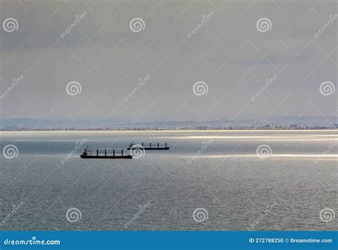 Two Ships Sailing On The Sea Stock Photo Image Of Sailing Ships