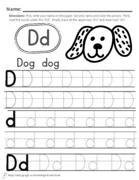 Letter Dd Practice Practice Worksheets By High Street Scholar