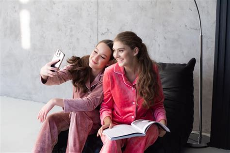 Premium Photo Woman In Pajama Morning Routine