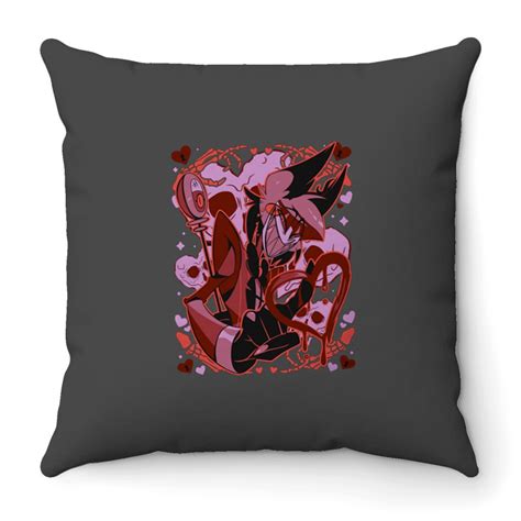 Alastor Valentines Day Hazbin Hotel Throw Pillows Sold By