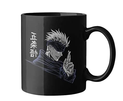 Jujutsu Kaisen Gojo Satoru Printed Mugs Black Anime Coffee Mugs