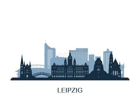 Leipzig Skyline Vector Outline Sketch Stock Vector Illustration Of