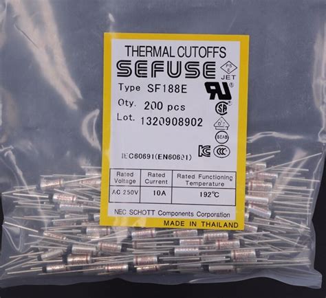 Pcs Sf E Sefuse Cutoffs Nec Thermal Fuse C A V New Ebay