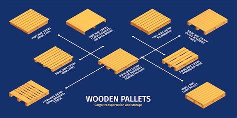 Free Vector Wooden Pallet Types For Cargo And Storage Infographic