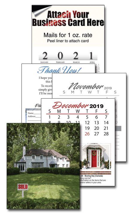 14 Month Realtor Business Card Calendar House Realtor Business Card