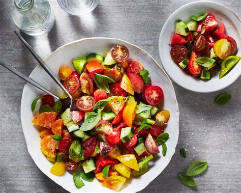 Tomato Cucumber And Basil Salad Recipe Sunset Magazine