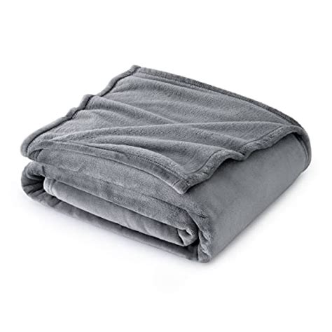 Bedsure Fleece Blankets Twin Size Grey 300gsm Lightweight Plush Fuzzy Cozy Soft Twin Blanket