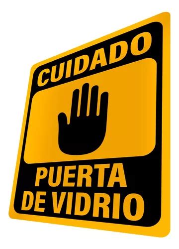 Cartel Cuidado Puerta De Vidrio Avisos Letrero Se Alizaci N En Venta En