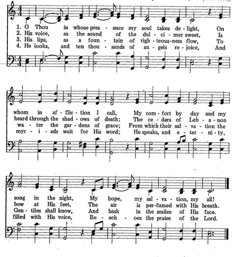 036 O Thou In Whose Presence Sda Hymnal