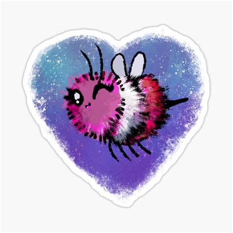 Pride Bees Lesbian Lipstick Version Sticker For Sale By Spiffy Keen Redbubble