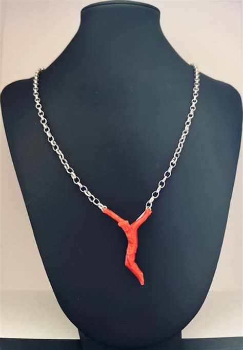 Collier Argent corail Début du XXe siècle Catawiki