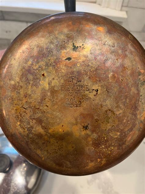 Revere Ware Copper Clad Bottom Qt Sauce Pan Pot Lid Ebay