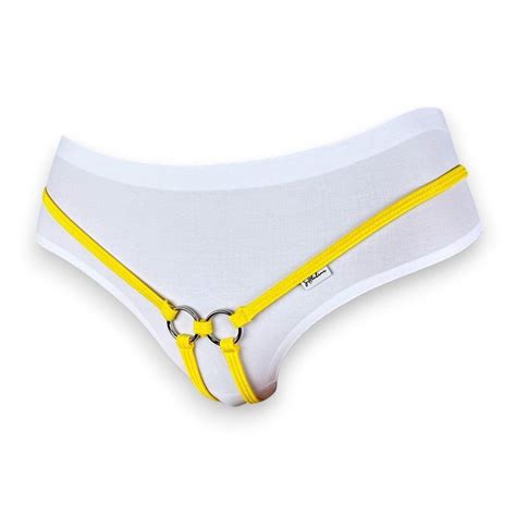 Shbikini Sexy Hot Mini Micro Open Crotch String Sexy Open Thong Yellow Etsy