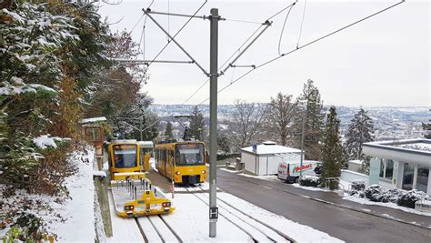 Ssb Dt Wagen Als Zacke Zahnradbahn Auf Der Linie In