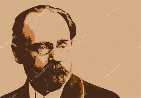 Retrato dibujado de Emile Zola el famoso escritor y novelista francés