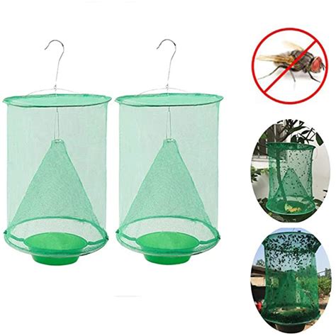 Dropship 1pc 2pcs 4pcs 6pcs Fly Catcher Killer Pest Control Reusable Hanging Flytrap Cage Net