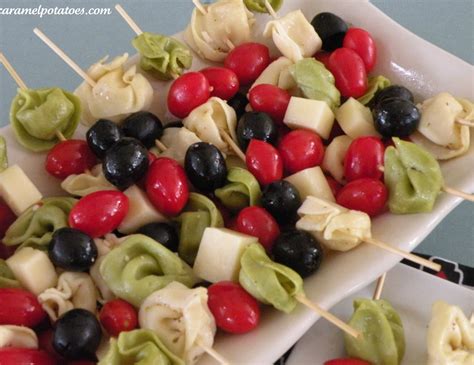 Caramel Potatoes Tortellini Skewers