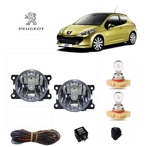 Farol De Milha Peugeot 207 2007 Arteb Lamp H16 Kit Submarino