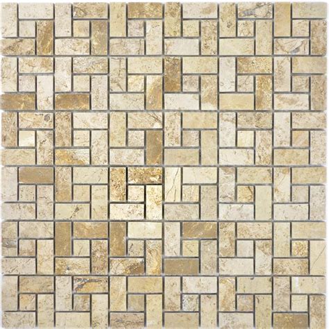 Naturstein Marmor Mosaik Fliesen Umay Braun Beige