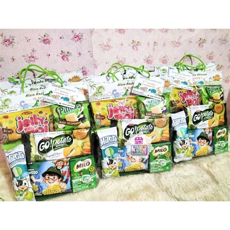 Jual Snack Ultah Serba Hijau Paket Snack Hijau Hampers Snack